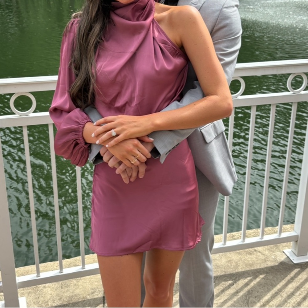 Hello Molly Pink One Sleeve Dress